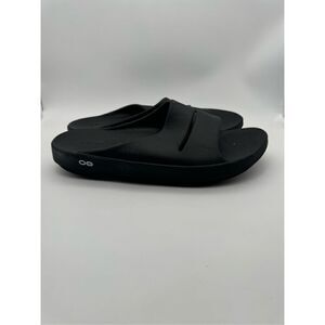 Oofos Ooahh Luxe Unisex Black Slide‎ Sandals size M12-W14